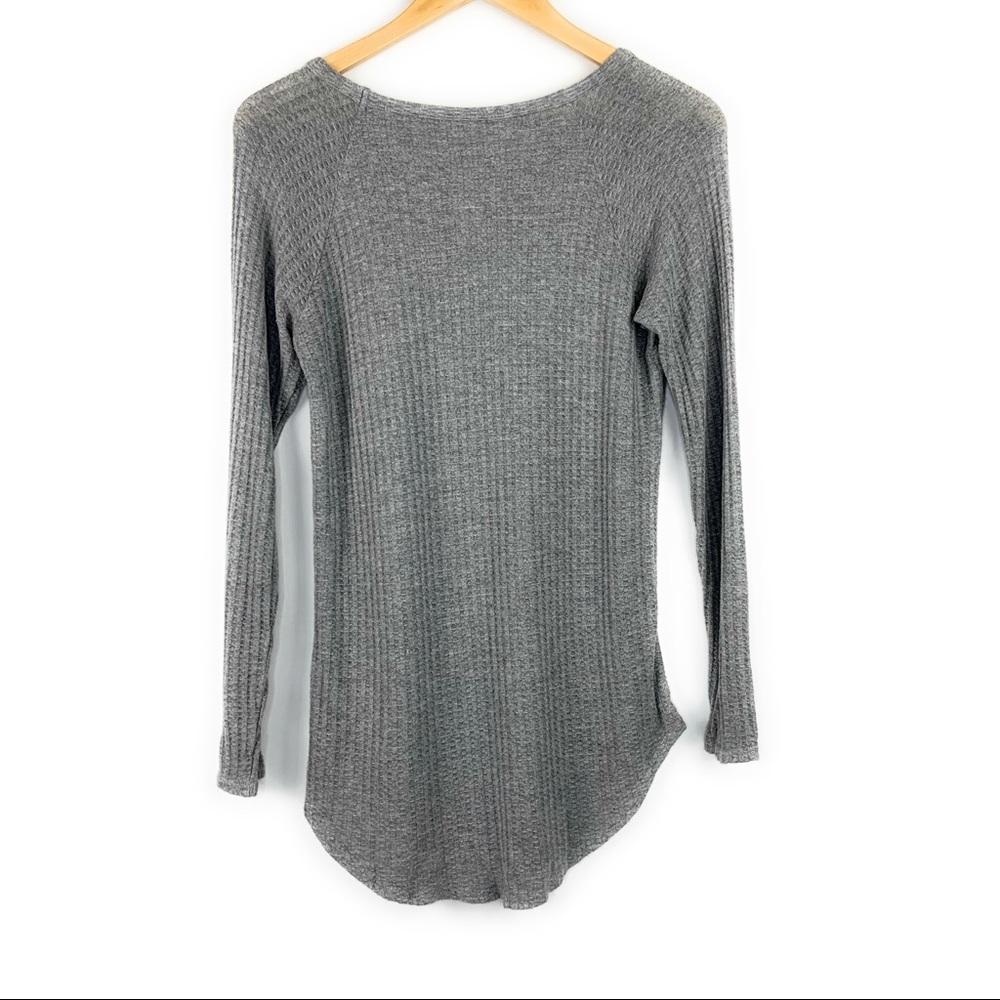Chaser Grey Waffle Knit Thermal Top - Picture 6 of 7